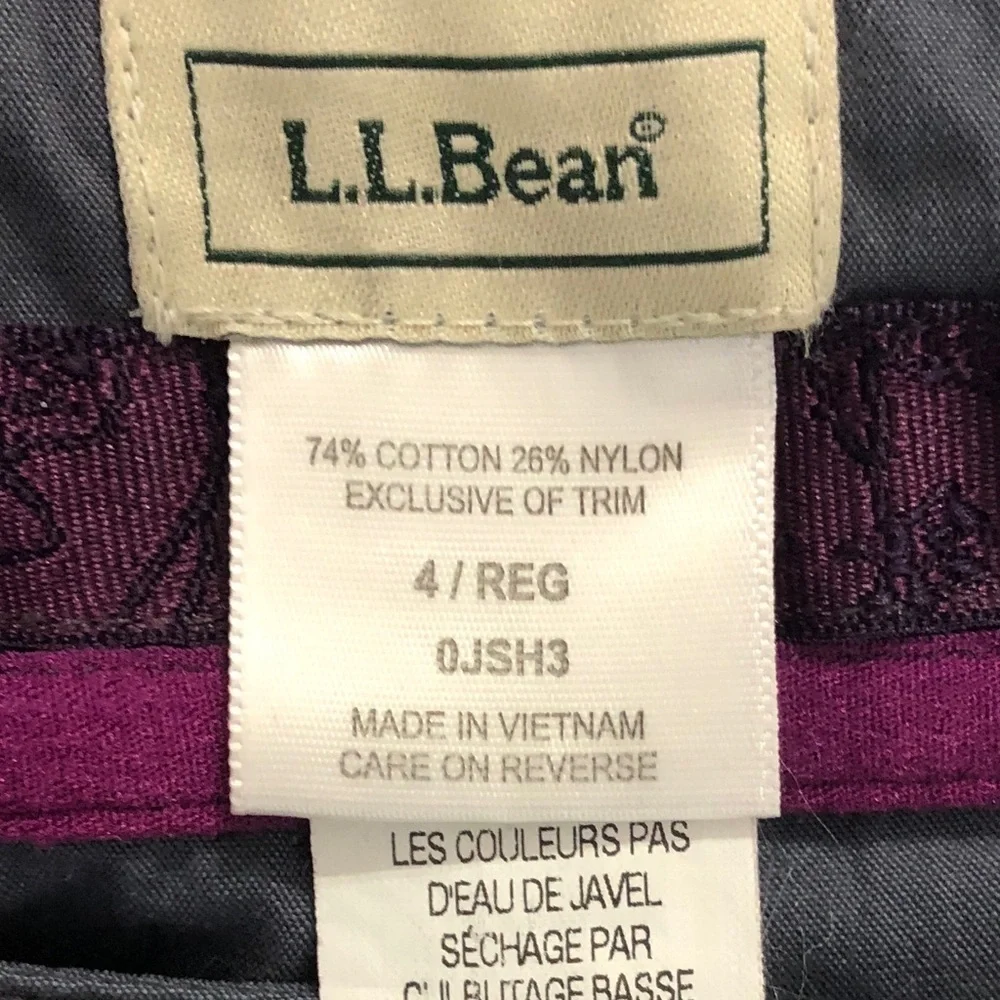 l.l. BEAN Cotton Blend Gorpcore Gray Cropped Utility Pants - Size 4 - Picture 3 of 4